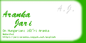 aranka jari business card